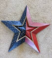 Patriotic Star Wall Decor Handmade