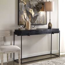 telone console table leather leather