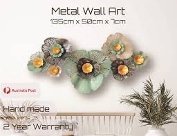 135cm Metal Wall Art Flowers Wall Decor