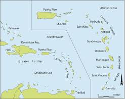 map of the caribbean with insert detail