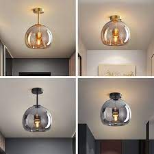 Tinted Glass Ceiling Light Furniture