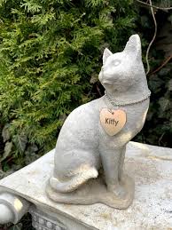 Cat Statue Cat Name Tag Memorial For