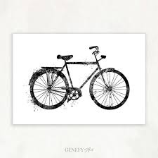 Buy Bicycle Watercolour Art Print