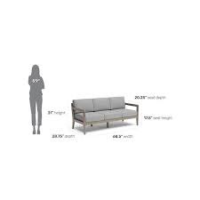 Seat Sofa Couch With Gray Cushions