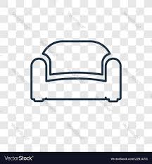 sofa concept linear icon isolated on