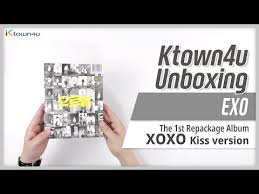 unboxing exo xoxo kiss hug the 1st