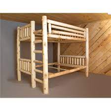 White Cedar Log Bunk Bed