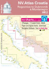 Nv Charts Hr 2 Nv Atlas Croatia Vodice To Dubrovnik Montenegro