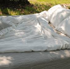 Linen Bedding Set Off White Optic White