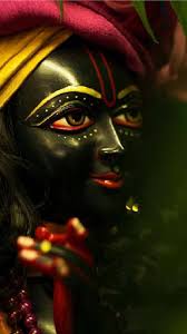 majestic black krishna statue