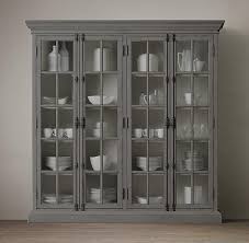 French Casement Grey 4 Door Cabinet
