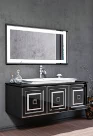 Bathroom mirror fits standard 24 to 30 cabinet parisian silver 20 x26 by amanti art 3. Casa Padrino Luxury Bathroom Set Black Silver 1 Vanity Unit With Washbasin 1 Led Wall Mirror Luxury Bathroom Furniture