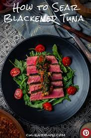 how to sear blackened tuna steak