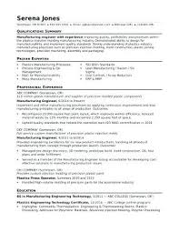 Resumes Manufacturing Engineer Sample Resume For Monster Automotive