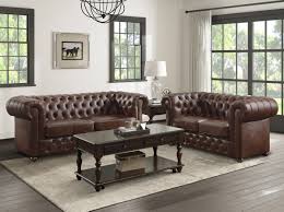paris tufted brown leather sofa