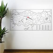 .yol haritası, karayolları haritası, road map of turkey, türkiye uydu haritası, türkiye i̇ller haritası, türkiye şehirler haritası, turkey city map. Yazilabilir Turkiye Haritasi Manyetik Duvar Stickeri 110 X 56 Cm