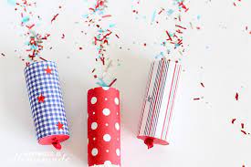 diy confetti poppers for 4th of july