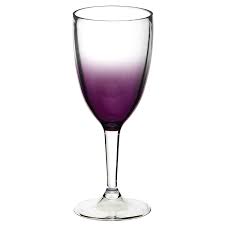 Plum Tint Acrylic Wine Glasses 10 5oz
