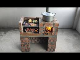 Build An Outdoor Wood Stove From Bricks