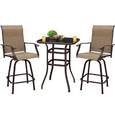 lacoo patio bar height bistro chair and