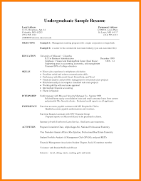Masters student resumes differ from cvs in that they are much more condensed and. Student Undergraduate Resume Sample