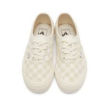 If your vans have any clumps of dirt or grime on them, quickly brush them off with a wet towel or cloth. Vans Canvas Beige And Off White Checkerboard Og Authentic Sneakers Lyst