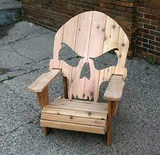 skull adirondack chair outdoor