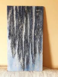 Acrylic Paint Blue Textured Wall Art