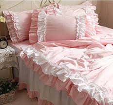 Home Textile Korean Pink Lace Ruffle