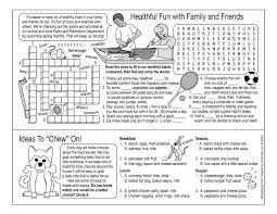 nutrition exercise cooking printable