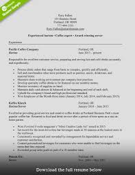How To Write A Perfect Barista Resume Examples Included