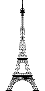 Black image of eiffel tower in paris. Eiffel Tower Silhouette Drawing Free Image Download