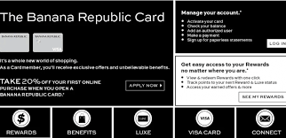 The banana republic visa® credit card doesn't offer an. Www Bananarepublic Com Apply For Banana Republic Credit Card Credit Cards Login