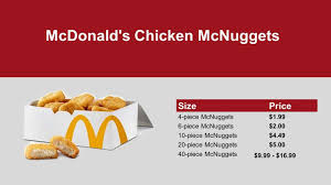 mcdonald s mcnuggets menu and nutrition