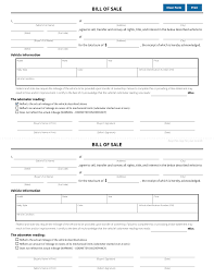 Free Bill Of Sale Forms Pdf Word Templates View Dmv Samples