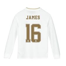 Find great deals on ebay for real madrid jersey 2019. Real Madrid Home Shirt 2019 20 Long Sleeve Kids With James 16 Printing
