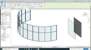 drawing a curved curtain wall in revit