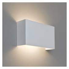 Pella 325 White Rectangular Plaster Wall Light Buy Now At