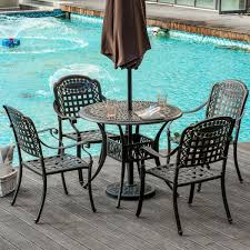 outsunny 5 piece outdoor patio dining
