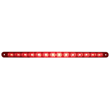 12 14 Led Flush Mount Red Light Bar W Chrome Bezel 38947b Affordable Street Rods