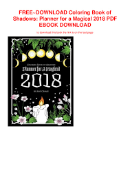 This is a calendar/planner that has colorable pages. Faerlmarie Coloring Pages 35 Coloring Book Of Shadows Pdf
