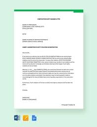 safety warning letter template 9