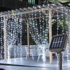 3m Solar Curtain Lights Waterproof 300