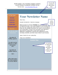A Newsletter Template Mini Mfagency Co