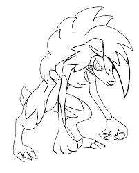 Free litten pokemon coloring page. Coloring Page Pokemon Sun And Moon Lycanroc Midnight Form 47