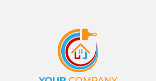 house painting logo design concept for