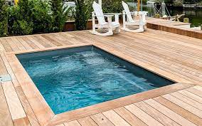Find the right pool builder who will work with you to create a pool set up that even if the space behind your home is limited, there are some small backyard pool and patio ideas that won't take up much room but will give the. Small Backyard Pools That Are Big Fun Leisure Pools Canada