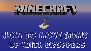 Minecraft Tutorial: How to Move Items Up With Droppers - YouTube