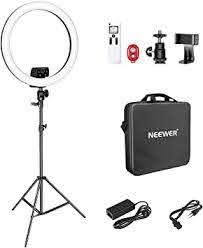 Amazon Com Neewer Advanced 18 Inch Led Ring Light Support Manual Touch Control With Lcd Screen 2 4g Remote And Multiple Lights Control 3200 5600k Stand Included For Makeup Youtube Video Blogger Salon Black