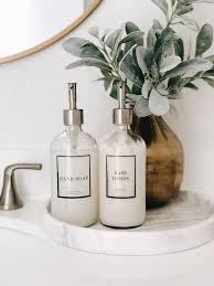 Clear Glass Refillable Soap Dispensers
